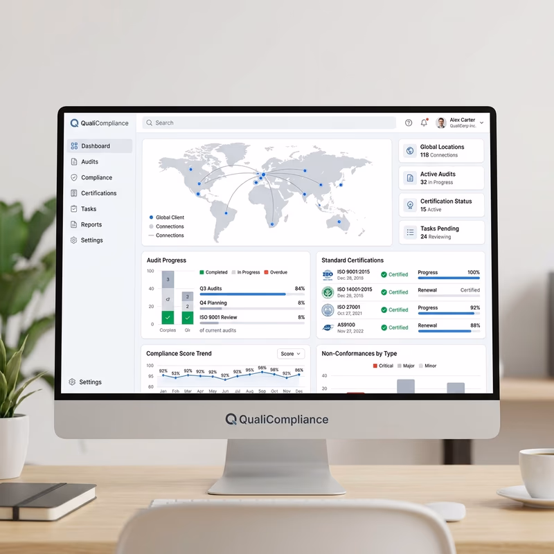 Quality Compliance Audit Readiness Dashboard Monitor